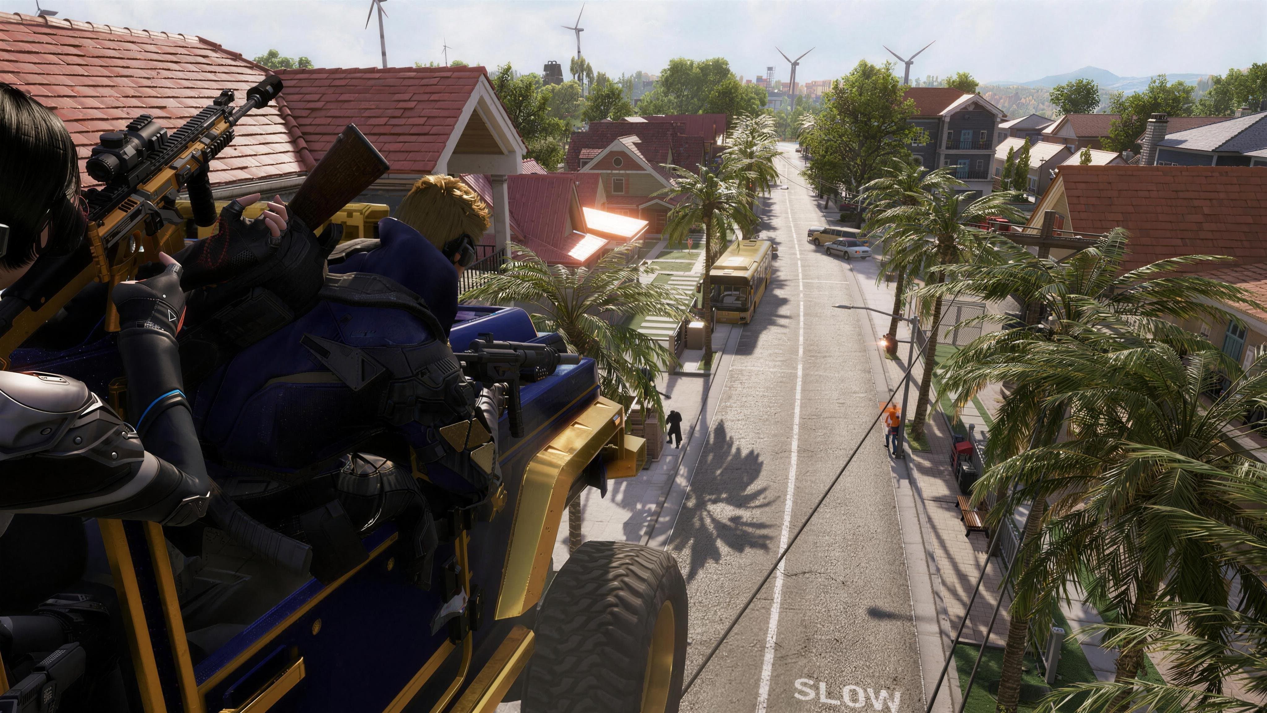 A squad riding in an armoured buggy